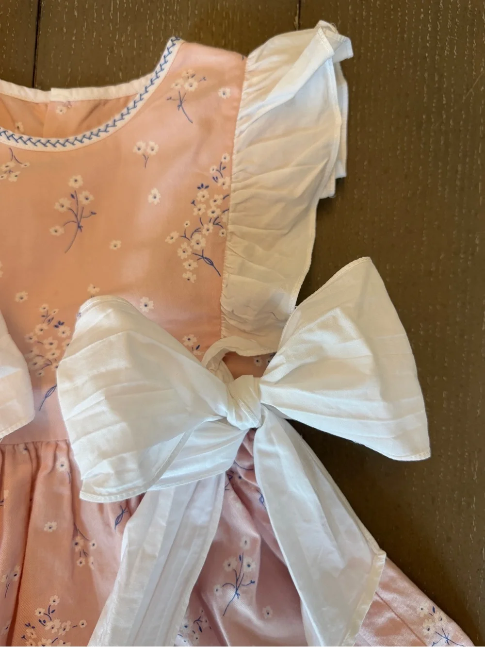 Sophie & Lucas Girls’ Preppy Pink Floral Cotton Summer Dress • Size Small (6)